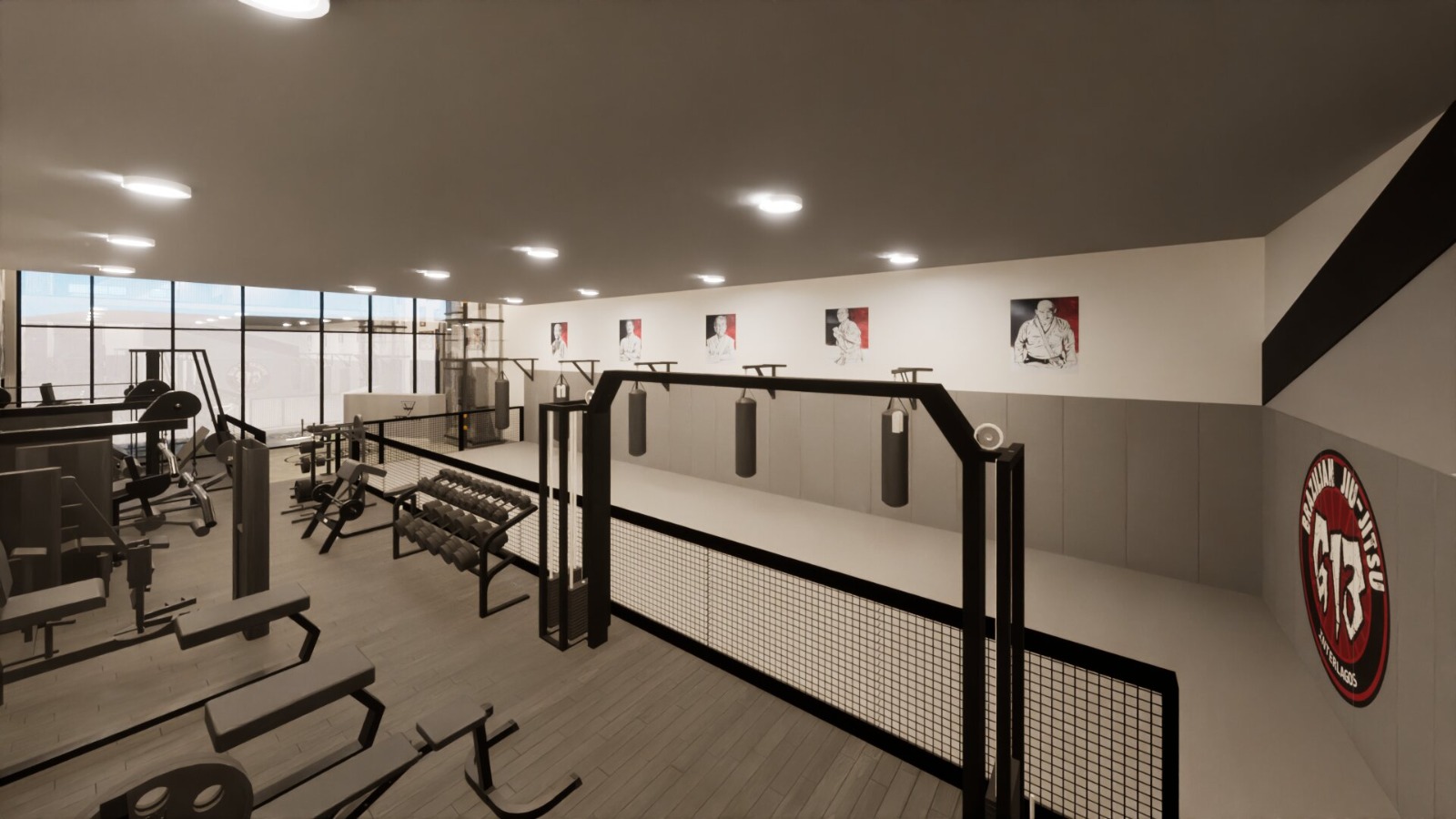 Área de musculação da Trimat